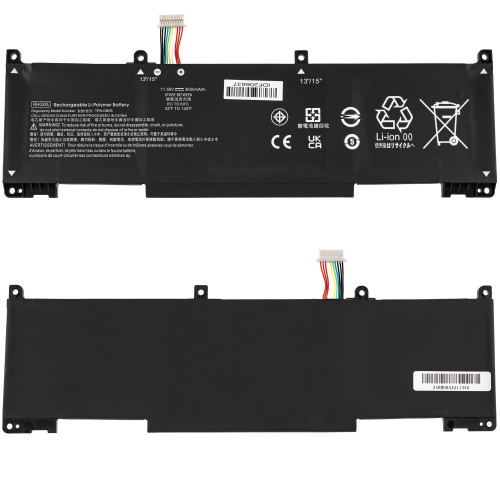 Батарея для ноутбука HP RH03XL (без выступа, ширина АКБ 250мм) (ProBook 430 G8, 440 G8, 450 G8, 630 G8, 640 G8, 650 G8) 11.58V 3600mAh 41Wh Black