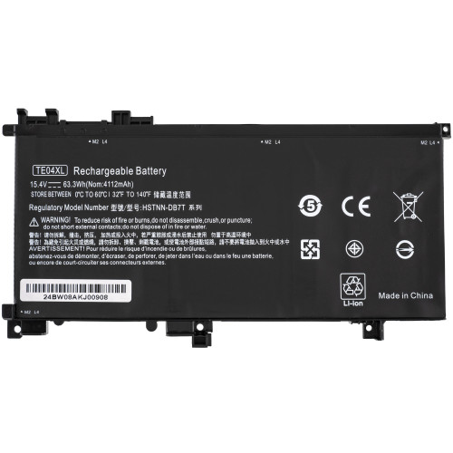 Батарея для ноутбука HP TE04XL (Omen 15-AX200 series) 15.4V 4112mAh 63.3Wh Black
