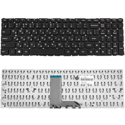 Клавиатура для ноутбука LENOVO (IdeaPad: 700-15ISK, 700-17ISK), rus, black, без фрейма