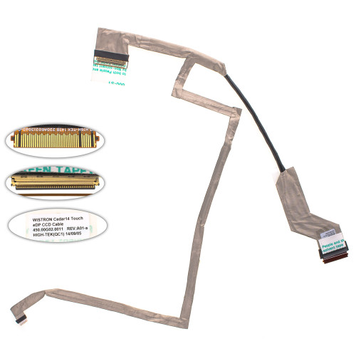 Шлейф матрицы для ноутбука Dell (Inspiron: 3442, 3441, 3443, 3445, 3446, 3447, 3448, 3449, P53G), for touch, 40pin (450.00g02.0011)