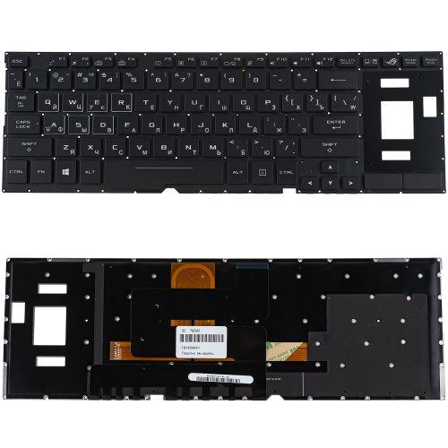 Клавиатура для ноутбука ASUS (GX531 series) rus, black, без фрейма, подсветка клавиш (RGB)