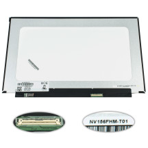 Матриця 15.6 NV156FHM-T01 touch (1920*1080, 40pin(eDP, IPS), LED, SLIM(без планок та вушок), глянець, роз'єм праворуч знизу) для ноутбука