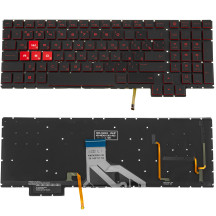 Клавіатура для ноутбука HP (Omen: 15-CE series ) rus, black, без фрейма, підсвічування клавіш (RGB)