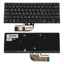 Клавиатура для ноутбука ASUS (B9440 series) rus, black, без фрейма, подсветка клавиш