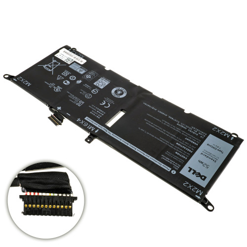 Оригінальна батарея для ноутбука DELL DXGH8 (XPS: 13 7390, 9370, 9380) 7.6V 6500mAh 52Wh Black