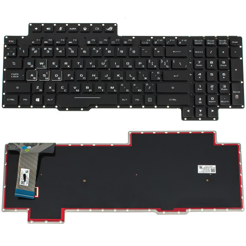Клавиатура для ноутбука ASUS (G703 series) rus, black, без фрейма, подсветка клавиш (RGB) ОРИГИНАЛ