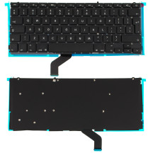 Клавіатура для ноутбука APPLE (MacBook Pro Retina: A1425 (2012-2013)) eng, black, підсвічування клавіш, BIG Enter