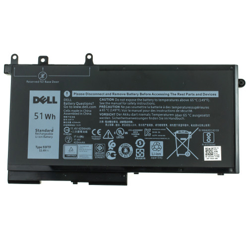 Оригинальная батарея для ноутбука DELL 93FTF (Latitude: 5480, 5580) 11.4V 4254mAh 51Wh Black