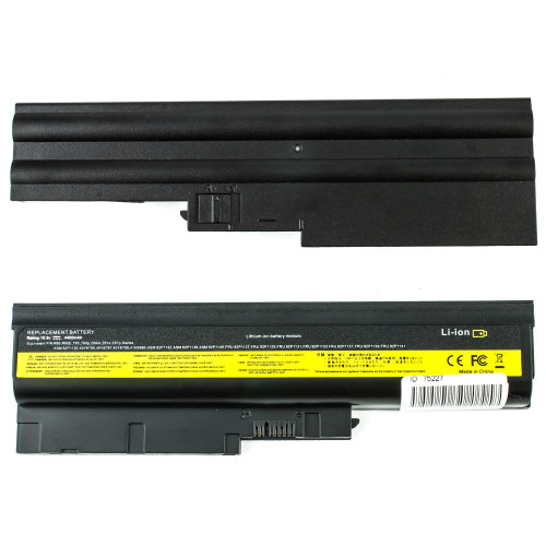 Батарея для ноутбука LENOVO 40Y6797 (ThinkPad: T60, T60p, T61, R60, Z60, Z60M, Z61E, Z61M, Z61P, R500, T500, W500, SL300, SL400, SL500) 10.8V 4400mAh Black