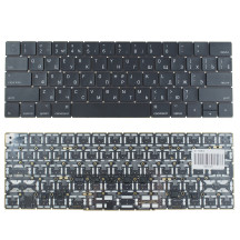 Клавиатура для ноутбука APPLE (MacBook Pro Retina: A1706, A1707 (2016-2017)) rus, black, SMALL Enter (ОРИГИНАЛ), подсветка клавиш