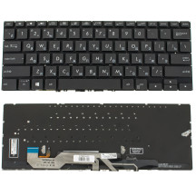 Клавіатура для ноутбука ASUS (UX362 series) rus, black, без фрейма, підсвічування клавіш