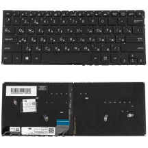 Клавіатура для ноутбука ASUS (UX305UAB) rus, black, без фрейма, підсвічування клавіш