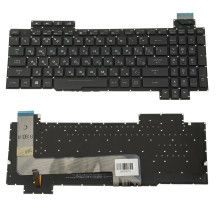 Клавіатура для ноутбука ASUS (GL703VD, GL703VM) rus, black, без фрейма, підсвічування клавіш(оригінал) (RGB)