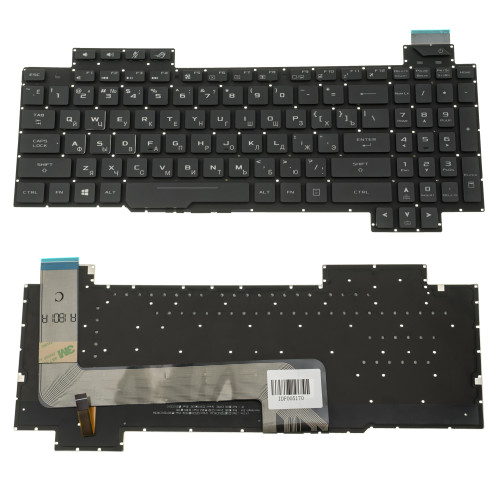 Клавіатура для ноутбука ASUS (GL703VD, GL703VM) rus, black, без фрейма, підсвічування клавіш(оригінал) (RGB)