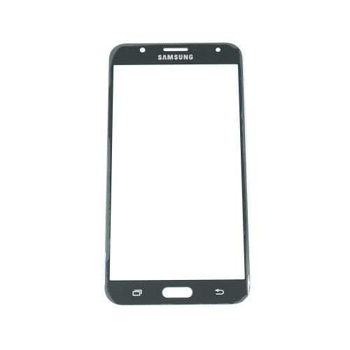 Скло корпусу для Samsung J700 Galaxy J7, black, оригінал