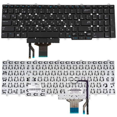 Клавиатура для ноутбука DELL (Latitude: E5550, E5570) rus, black, без фрейма