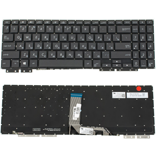 Клавиатура для ноутбука ASUS (UX562 series) rus, black, без фрейма, подсветка клавиш