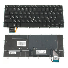 Клавиатура для ноутбука DELL (XPS: 9370) rus, black, без фрейма, подсветка клавиш