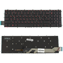 Клавиатура для ноутбука DELL (Inspiron: 7566, 7567) rus, black, без фрейма, подсветка клавиш RED