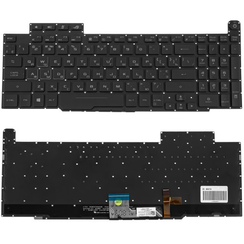 Клавіатура для ноутбука ASUS (GM501 series) ukr, black, без фрейма, підсвічування клавіш  (RGB) (оригінал)