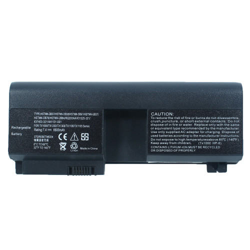 Батарея для ноутбука HP TX1000 (Pavilion: tx-1000, tx-1200, tx-1300, tx-2000, tx-2100, tx-2500, tx-2600 series) 7.4V 6600mAh Black
