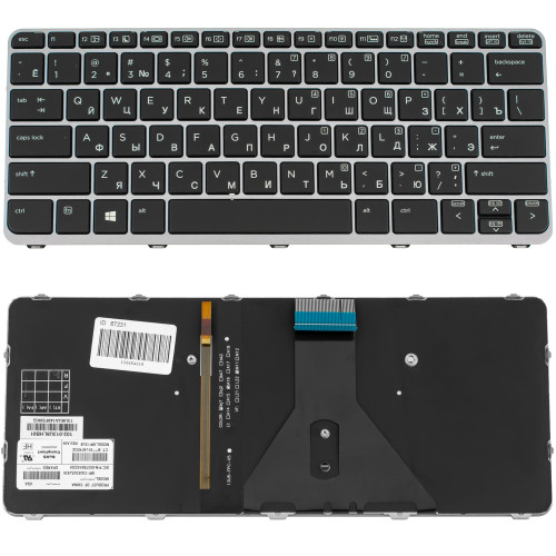 Клавіатура для ноутбука HP (EliteBook: 1030 G1) rus, black, підсвічування клавіш