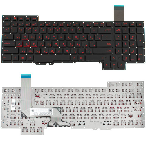 Клавіатура для ноутбука ASUS (G751 series) rus, black, без фрейма