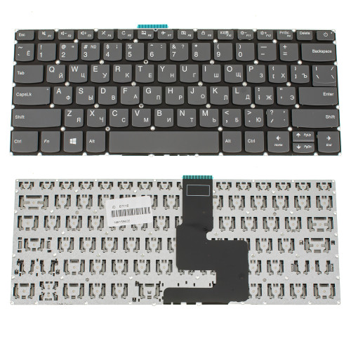 Клавиатура для ноутбука LENOVO (IdeaPad 320-14 series) rus, onyx black, без фрейма