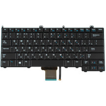 Клавіатура для ноутбука DELL (Latitude: 7000, E7240, E7440) rus, black, підсвічування клавіш, без джойстика