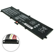 Батарея для ноутбука ASUS C21-X202 (S200E, X202E, X201E, Q200E series) 7.4V 5000mAh Black