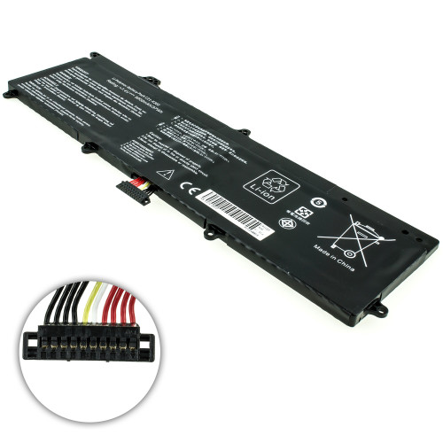 Батарея для ноутбука ASUS C21-X202 (S200E, X202E, X201E, Q200E series) 7.4V 5000mAh Black