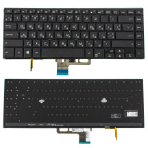 Клавіатура для ноутбука ASUS (UX530 series) rus, black, без фрейма, підсвічування клавіш(оригінал)