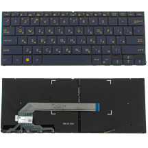 Клавиатура для ноутбука ASUS (UX370 series) rus, blue, без фрейма (ОРИГИНАЛ)