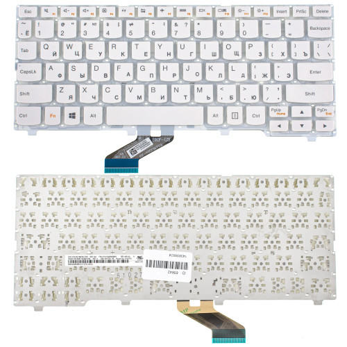 Клавиатура для ноутбука LENOVO (IdeaPad 110S-11IBR) rus, white, без фрейма