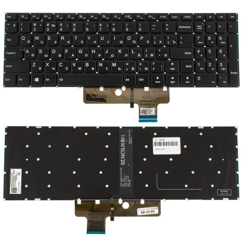 Клавиатура для ноутбука LENOVO (IdeaPad 310S-15 series) rus, black, без фрейма, подсветка клавиш