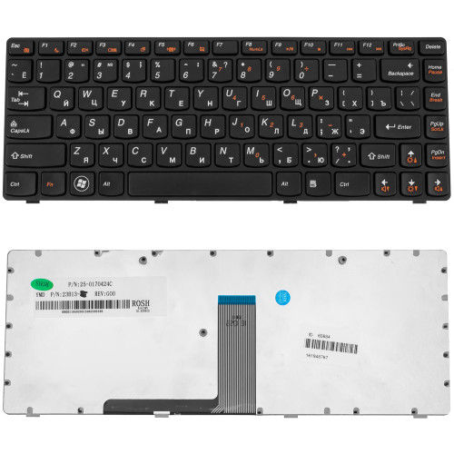 Клавіатура для ноутбука LENOVO (IdeaPad: B490, B4400) rus, black