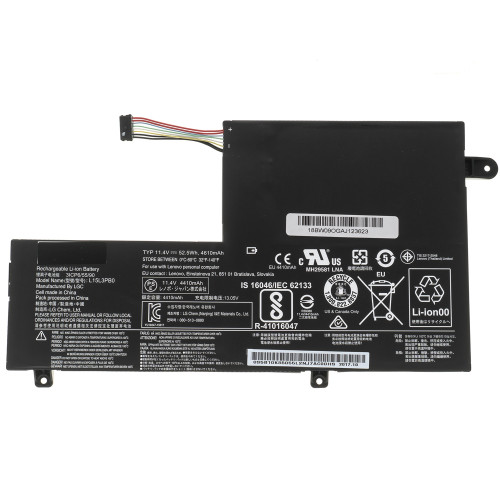 Оригинальная батарея для ноутбука LENOVO L15L3PB0 (СМОТРЕТЬ КРЕПЛЕНИЯ! IdePad: 320S-14IKB, 330S-15IKB) 11.4V 4645mAh 52.5Wh Black
