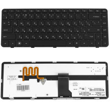Клавіатура для ноутбука HP (Pavilion: dm4-1000, dv5-2000) rus, black, c фреймом, підсвічування клавіш