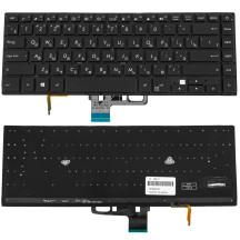 Клавіатура для ноутбука ASUS (UX550 series) rus, black, без фрейма, підсвічування клавіш
