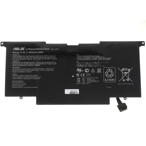 Оригінальна батарея для ноутбука ASUS C21-UX31 (Zenbook: UX31, UX31A, UX31E) 7.4V 6840mAh Black