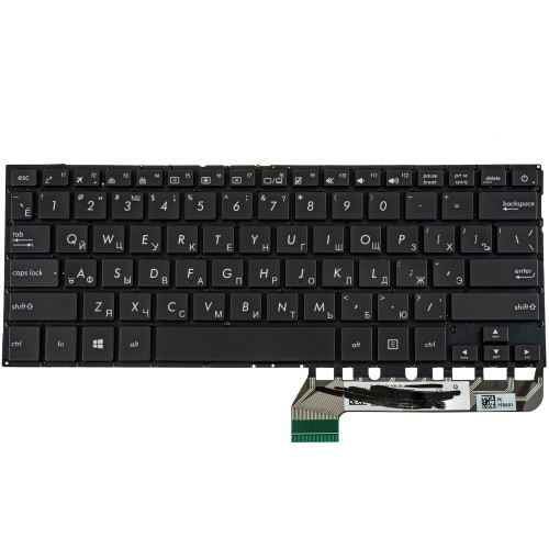 Клавіатура для ноутбука ASUS (UX430 series) rus, black, без фрейма, підсвічування клавіш