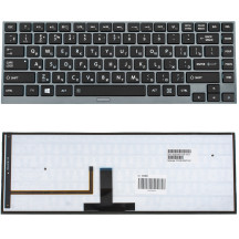 Клавіатура для ноутбука TOSHIBA (U800, U835, U840, U900, U920, Z380) rus, black, підсвічування клавіш