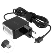 Оригинальный блок питания для ноутбука ASUS 19V, 33W, для ASUS Eee Book X205TA, F205TA, special USB connector, квадратный, black (C ВИЛКОЙ!)