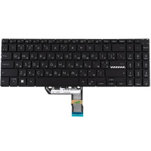 Клавиатура для ноутбука ASUS (M3500 series), ukr, black, без фрейма, подсветка клавиш