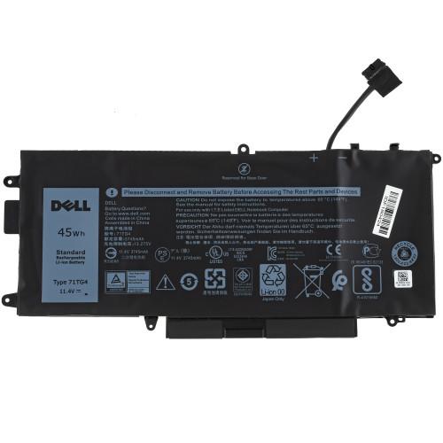 Оригінальна батарея для ноутбука DELL 71TG4 (Latitude: 5289, 7390) 11.4V, 45W, Black