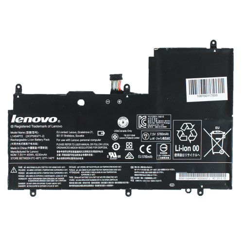 Оригінальна батарея для ноутбука Lenovo L14S4P72 (Yoga 3 14 Series) 7.5V 6230mAh 45Wh Black