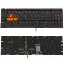 Клавиатура для ноутбука ASUS (GL502VMZ series), rus, black, без фрейма, подсветка клавиш