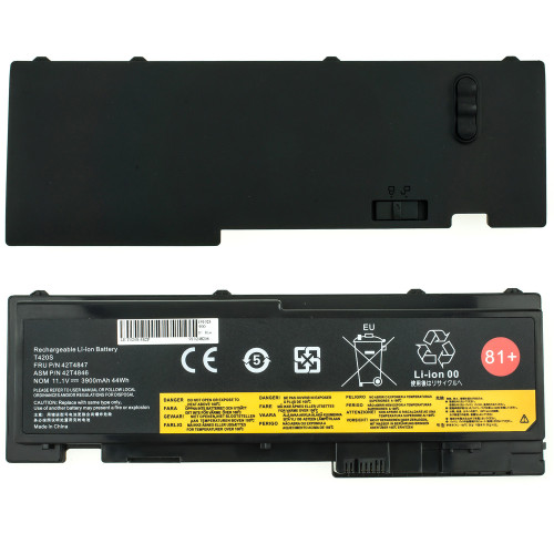 Батарея для ноутбука LENOVO 42T4847 (ThinkPad T420S, T420si) 11.1V 3900mAh 44Wh Black