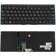 Клавіатура для ноутбука ASUS (UX410 series) rus, black, без фрейма, підсвічування клавіш