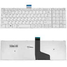 Клавиатура для ноутбука Toshiba (Satellite: C50, C50D, C55, C55D) rus, white